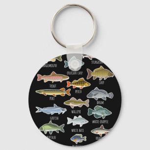 Types Of Freshwater Fish Species Fishing Key Ring