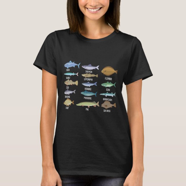 Types Of Freshwater Fish T-Shirt (Front)