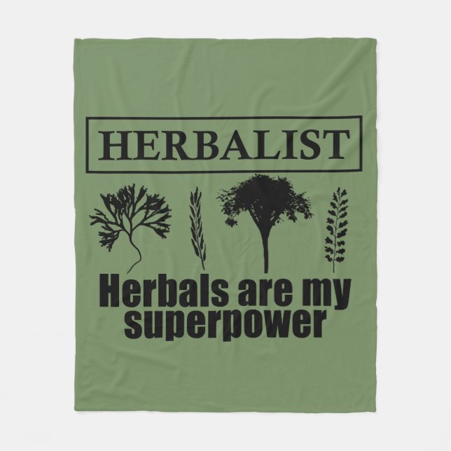 Types of herbals herbalist fleece blanket (Front)