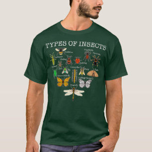 Types Of Insects Future Entomologist Bugs T-Shirt