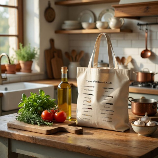 Types of Italian Knives Tote Bag (Creator Uploaded)