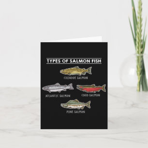 Types Of Salmon Fish For Salmon Fishing  Card