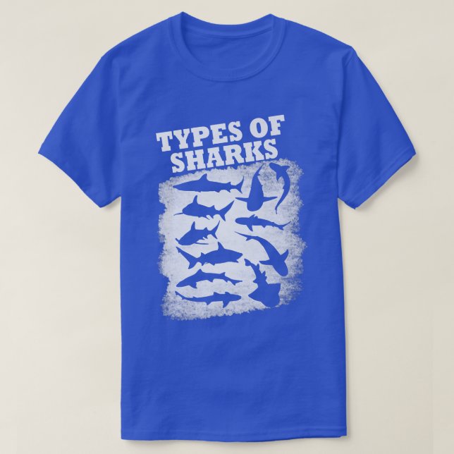 Types Of Sharks T-Shirt (Design Front)