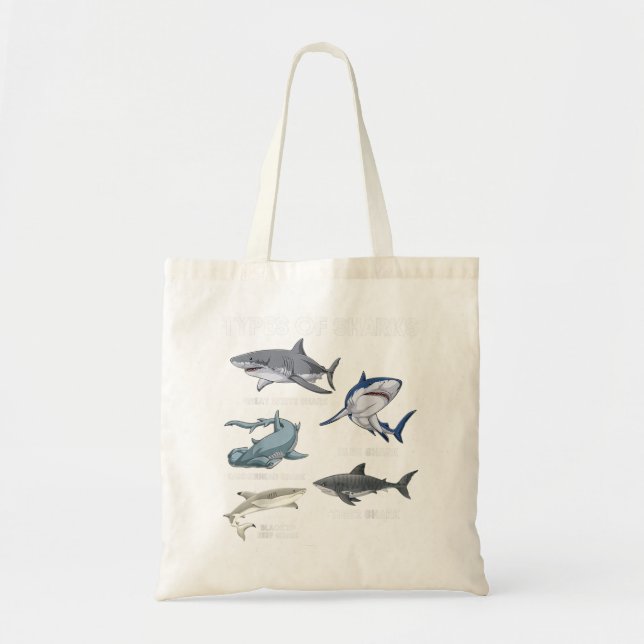 Types of Sharks  Tote Bag (Front)