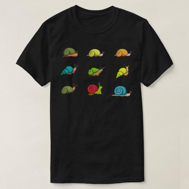 Types of Snails  T-Shirt (Design Front)