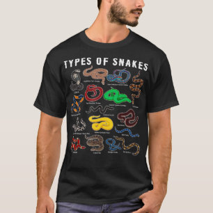 Types of Snakes  SNAKE Species Types of Snake  T-Shirt