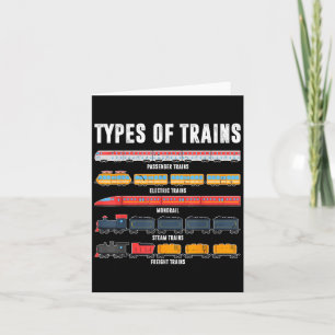 Types Of Trains Shirt Toddler Boy Locomotive Son B Card