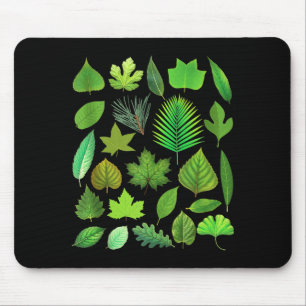 Types Of Tree Leaves Biology Nature Educational Ta Mouse Pad