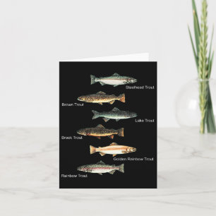 Types Of Trout Fish Species Collection Fishing Card