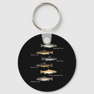Types Of Trout Fish Species Collection Fishing  Key Ring
