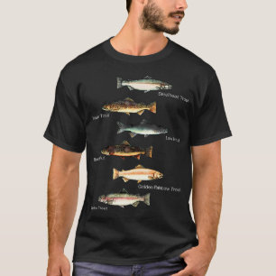 Types Of Trout Fish Species Collection Fishing T-Shirt