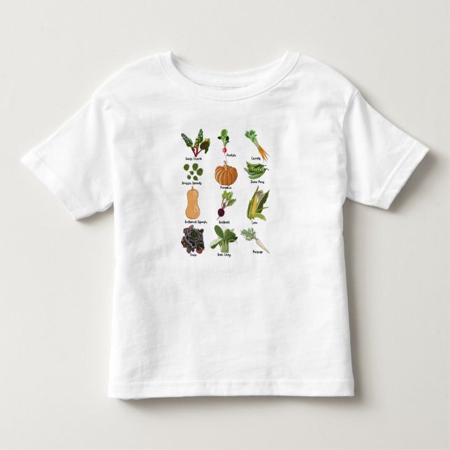 Types of Veggies Autumn Vegetables Toddler T-Shirt (Front)