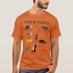 Types of Weasels for Weasels and Animals Lover boy T-Shirt