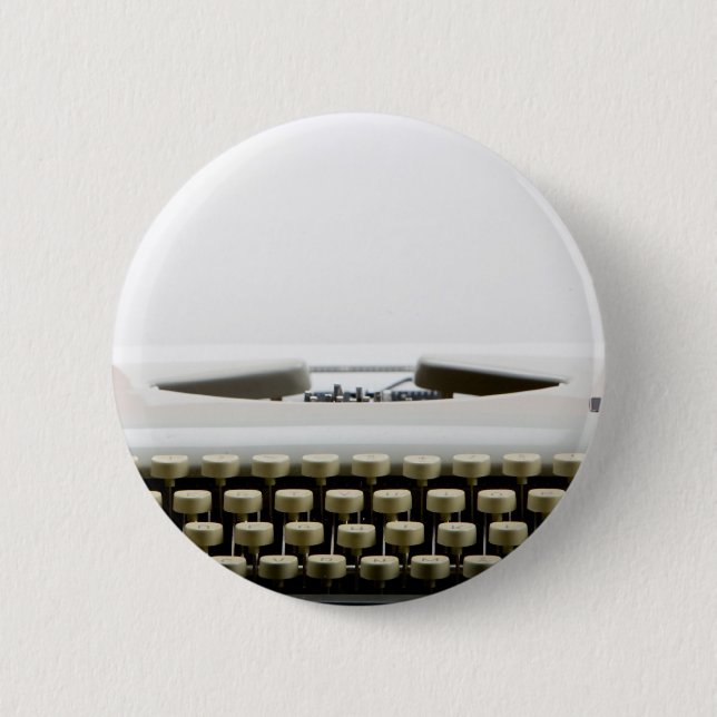 Typewriter 6 Cm Round Badge (Front)