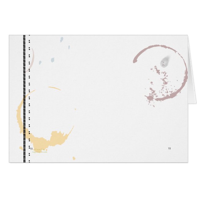 Typewriter Art Coffee Stain Card (Front Horizontal)