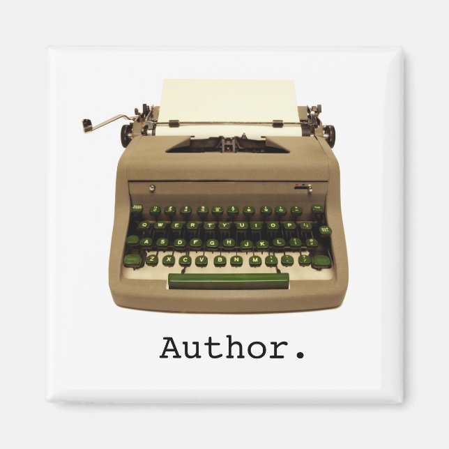 Typewriter & "Author" Magnet (Front)