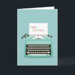 Typewriter Birthday Card<br><div class="desc">Typewriter birthday card</div>