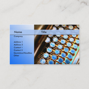 typewriter - editor reporter business card