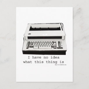 Typewriter Huh? Postcard