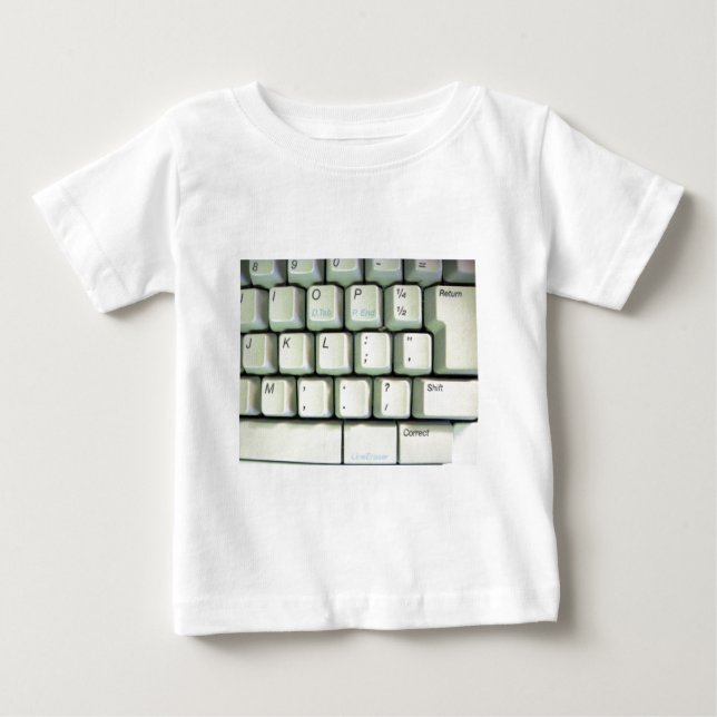 Typewriter Keyboard Baby T-Shirt (Front)