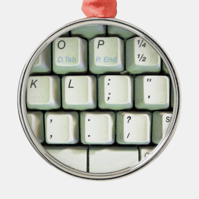 Typewriter Keyboard Metal Tree Decoration (Front)