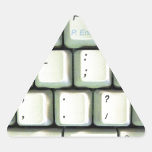 Typewriter Keyboard Triangle Sticker