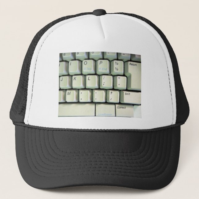 Typewriter Keyboard Trucker Hat (Front)