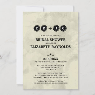 Typewriter Keys Bridal Shower Invitations