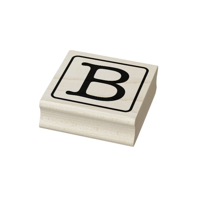 Typewriter Letter B Rubber Stamp (Stamp)