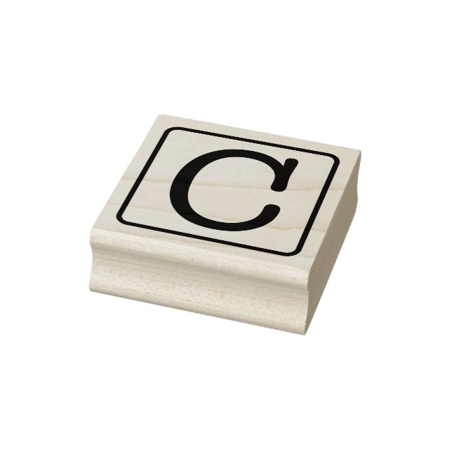 Typewriter Letter C Rubber Stamp (Stamp)