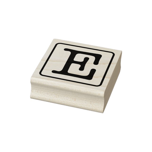 Typewriter Letter E Rubber Stamp (Stamp)