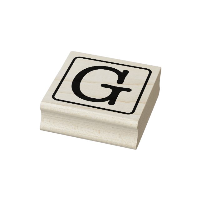 Typewriter Letter G Rubber Stamp (Stamp)