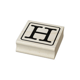 Typewriter Letter H Rubber Stamp