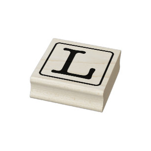Typewriter Letter L Rubber Stamp
