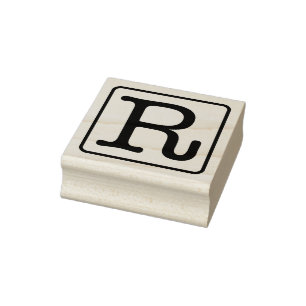 Typewriter Letter R Rubber Stamp