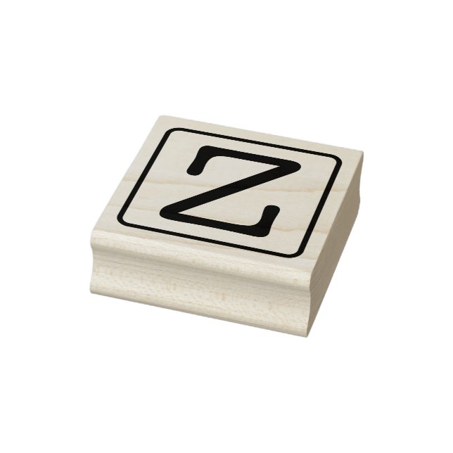 Typewriter Letter Z Rubber Stamp (Stamp)