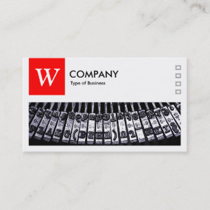 Typewriter - Logo and Panel v2 - Red Business Card