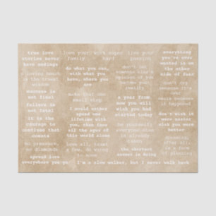 Typewriter Motivational Quotes for Journals Kraft Tissue Paper