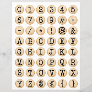 Typewriter ornamental old letters collage