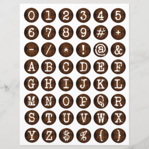 Typewriter ornamental old letters collage