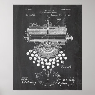 Typewriter Patent Poster