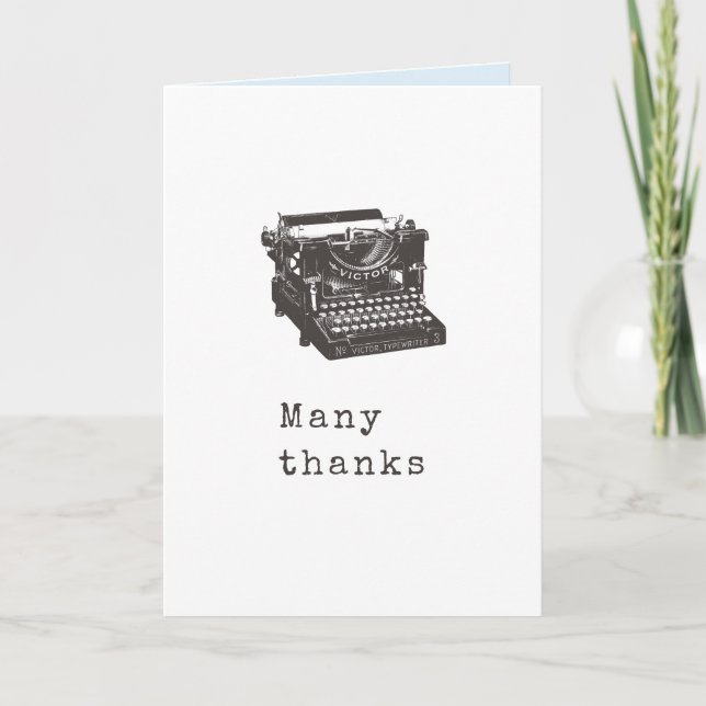 Typewriter Personalised Greeting Card (Front)