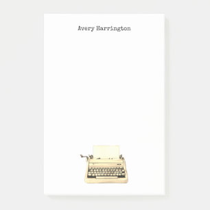 Typewriter Retro Vintage 60s Cute Personalised Post-it Notes