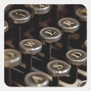 Typewriter Square Sticker