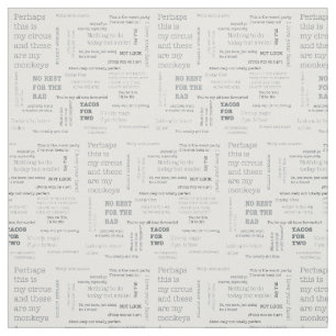 Typewriter Texting Fabric