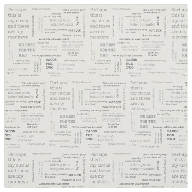 Typewriter Texting Fabric (Swatch)