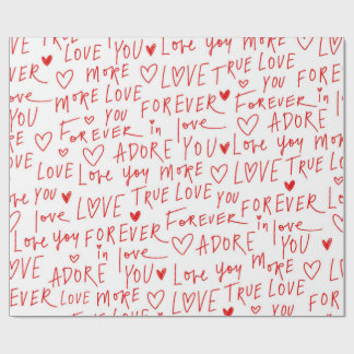 Typewriting Love  Wrapping Paper