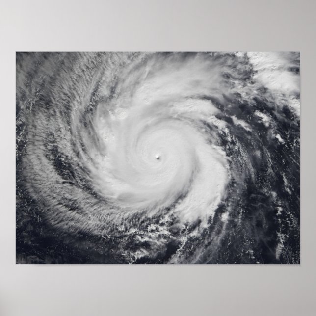 Typhoon Faxai in the western Pacific Ocean Poster (Front)