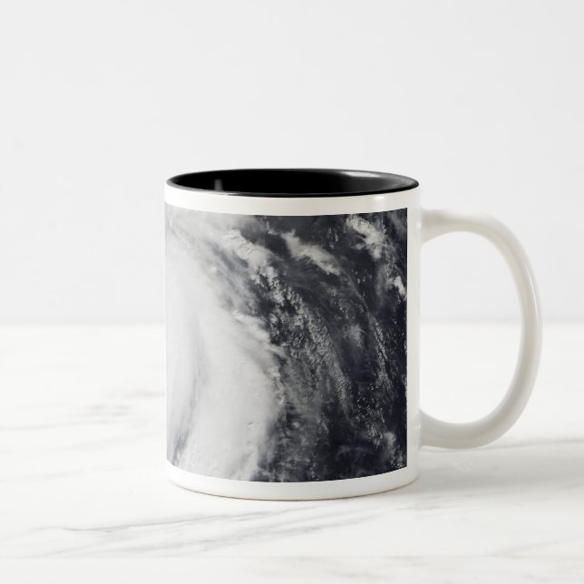 Typhoon Faxai in the western Pacific Ocean Two-Tone Coffee Mug (Right)