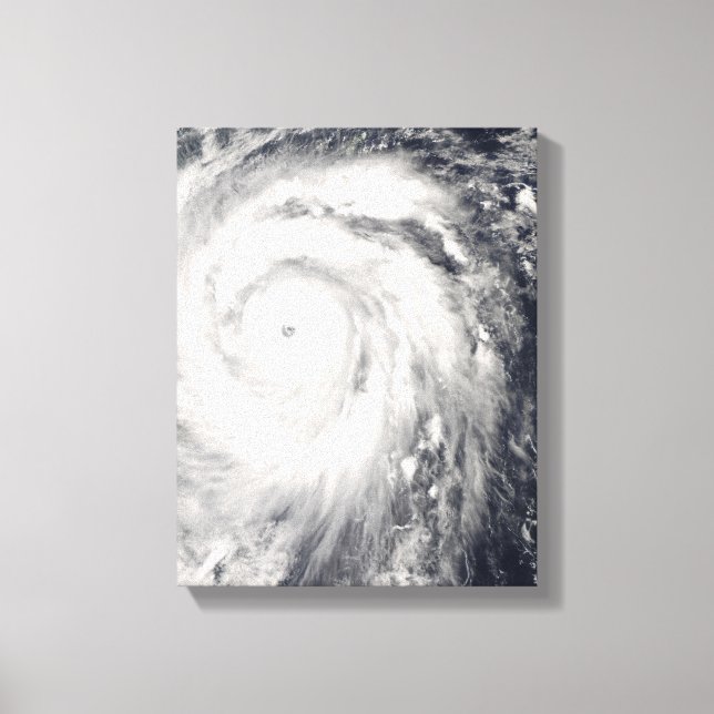 Typhoon Jangmi off Taiwan and the Philippines Canvas Print (Front)